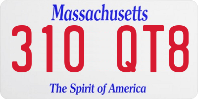 MA license plate 310QT8
