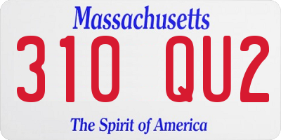 MA license plate 310QU2