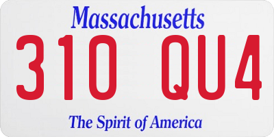 MA license plate 310QU4