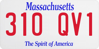 MA license plate 310QV1