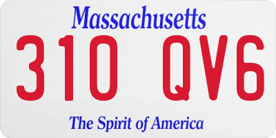 MA license plate 310QV6