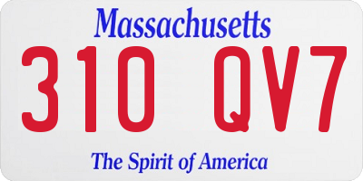 MA license plate 310QV7