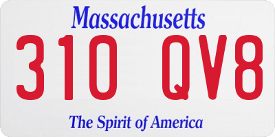 MA license plate 310QV8