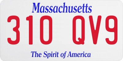 MA license plate 310QV9