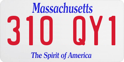 MA license plate 310QY1