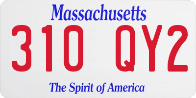 MA license plate 310QY2