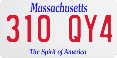 MA license plate 310QY4