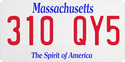 MA license plate 310QY5