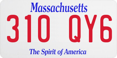 MA license plate 310QY6