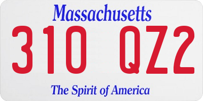 MA license plate 310QZ2