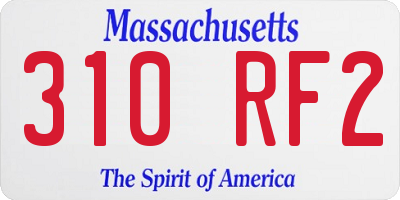 MA license plate 310RF2