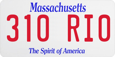 MA license plate 310RI0