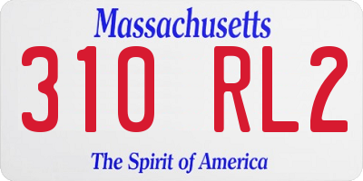 MA license plate 310RL2