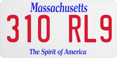 MA license plate 310RL9
