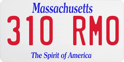 MA license plate 310RM0