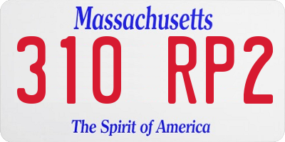MA license plate 310RP2