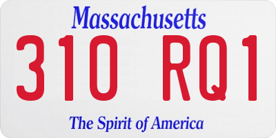 MA license plate 310RQ1