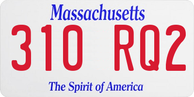 MA license plate 310RQ2