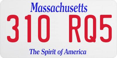 MA license plate 310RQ5
