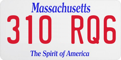MA license plate 310RQ6