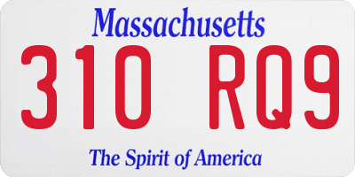 MA license plate 310RQ9