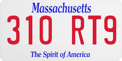 MA license plate 310RT9