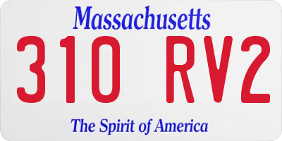 MA license plate 310RV2