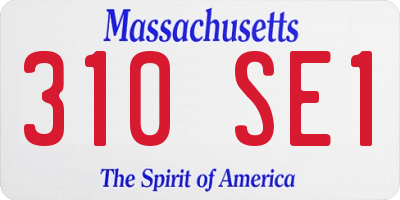 MA license plate 310SE1