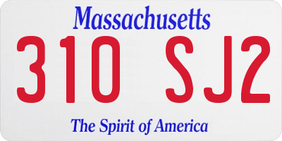 MA license plate 310SJ2