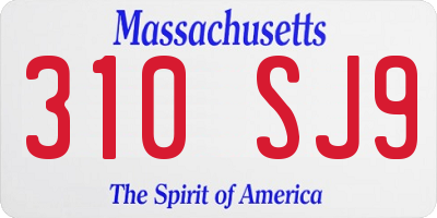 MA license plate 310SJ9