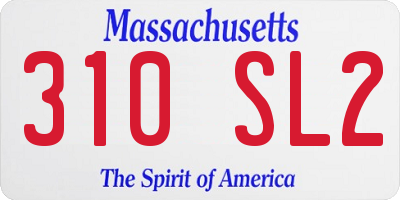 MA license plate 310SL2