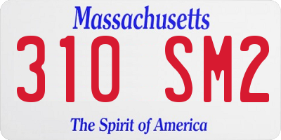 MA license plate 310SM2