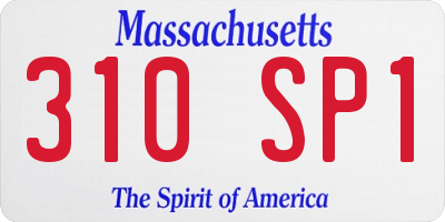 MA license plate 310SP1