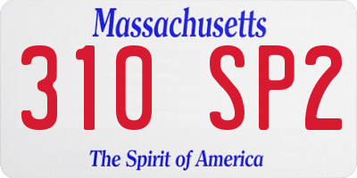 MA license plate 310SP2