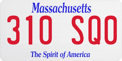 MA license plate 310SQ0