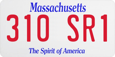 MA license plate 310SR1