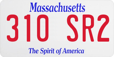 MA license plate 310SR2