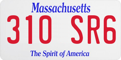 MA license plate 310SR6