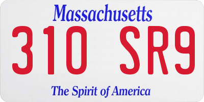 MA license plate 310SR9