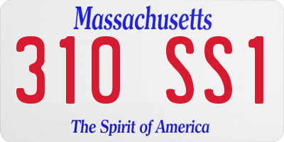 MA license plate 310SS1