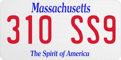 MA license plate 310SS9