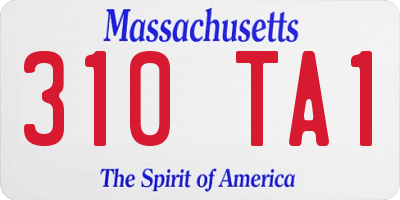 MA license plate 310TA1