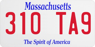 MA license plate 310TA9