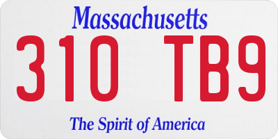 MA license plate 310TB9