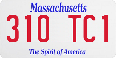 MA license plate 310TC1