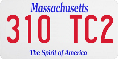 MA license plate 310TC2