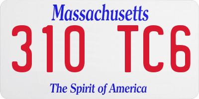 MA license plate 310TC6