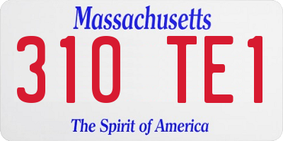 MA license plate 310TE1