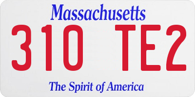 MA license plate 310TE2