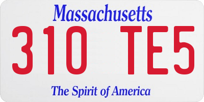 MA license plate 310TE5